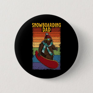 Badge Rond 5 Cm Snowboard Ski Snowboard Activité compétitive