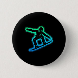 Badge Rond 5 Cm Snowboard Snowboard Boys Kids Mens