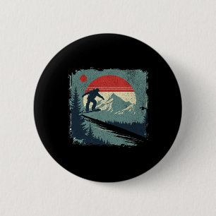 Badge Rond 5 Cm Snowboard Snowboardeur 4