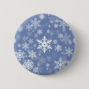 Badge Rond 5 Cm Snowflakes Personnaliser graphique Arrière - plan