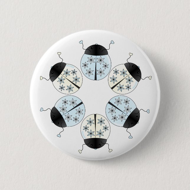 Badge Rond 5 Cm Snowflon Ladybug (Devant)