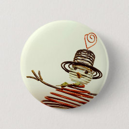 Badge Rond 5 Cm Snowman