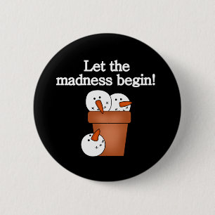 Badge Rond 5 Cm Snowman Holiday Madness