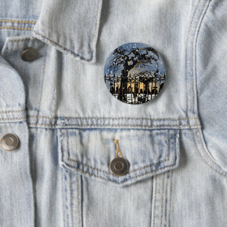 Badge Rond 5 Cm Snowy Cemetery Vibes