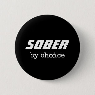 Badge Rond 5 Cm Sobre par choix, sobriété typographie motivation