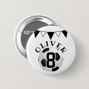 Badge Rond 5 Cm Soccer Football Ball Bunting drapeaux Anniversaire