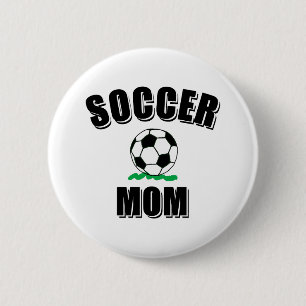 Badge Rond 5 Cm Soccer Maman Dessin Et Texte