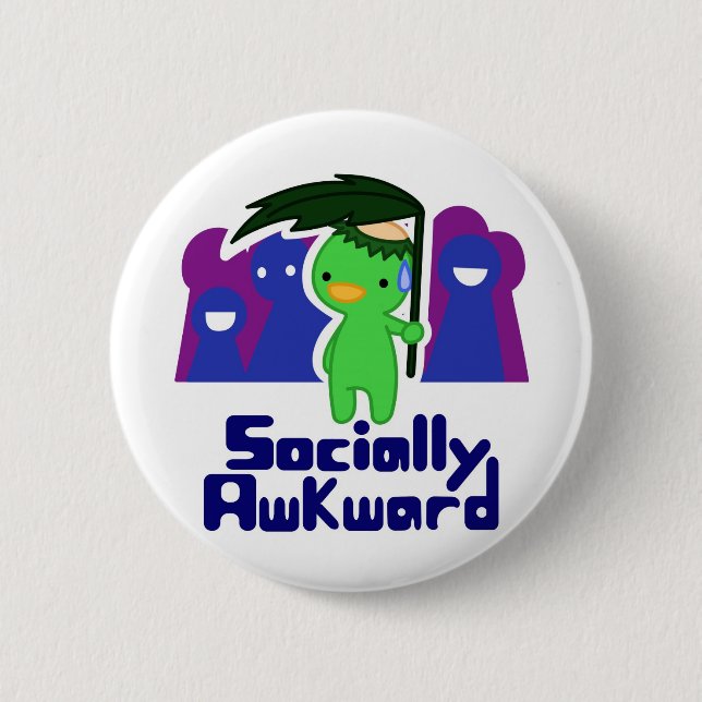 Badge Rond 5 Cm Socialement maladroit (Devant)