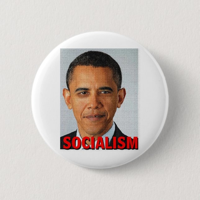 Badge Rond 5 Cm Socialisme de Prez Obama (Devant)