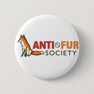 Badge Rond 5 Cm Société d'Anti-Fourrure