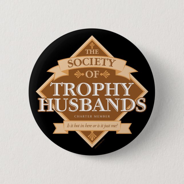 Badge Rond 5 Cm Société des maris de trophée (Devant)