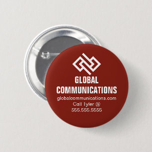 Badge Rond 5 Cm Société informatique de technologie cybernétique r