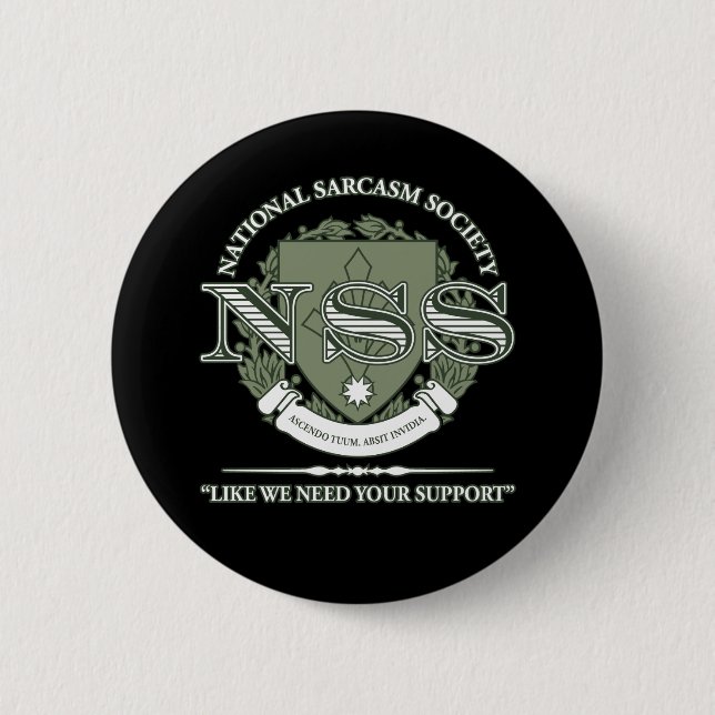 Badge Rond 5 Cm Société nationale de sarcasme (Devant)