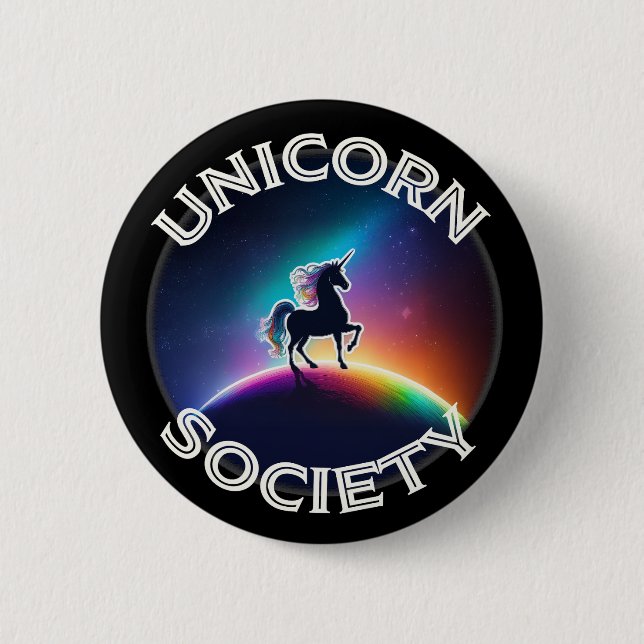 Badge Rond 5 Cm Société Unicorn (Devant)