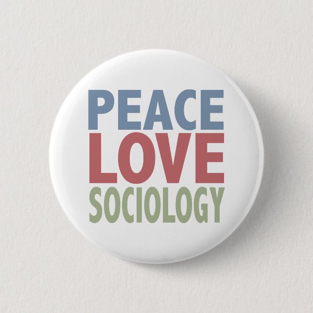 Badge Rond 5 Cm Sociologie d'amour de paix (Devant)