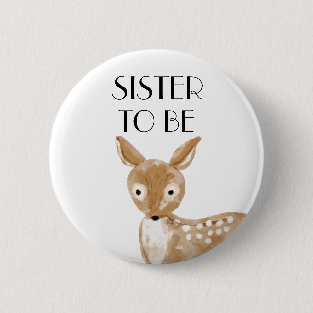 Badge Rond 5 Cm Soeur Baby shower (Devant)