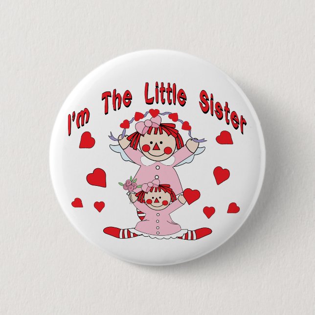Badge Rond 5 Cm Soeur de poupée de chiffon petite (Devant)