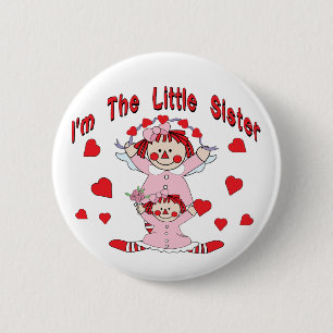 Badge Rond 5 Cm Soeur de poupée de chiffon petite