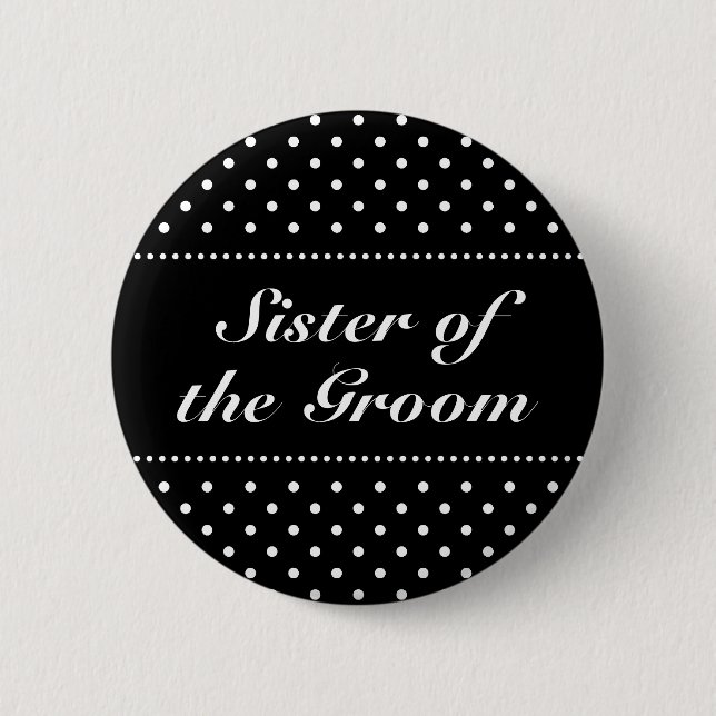 Badge Rond 5 Cm Soeur du bouton d'appui du marié (Devant)