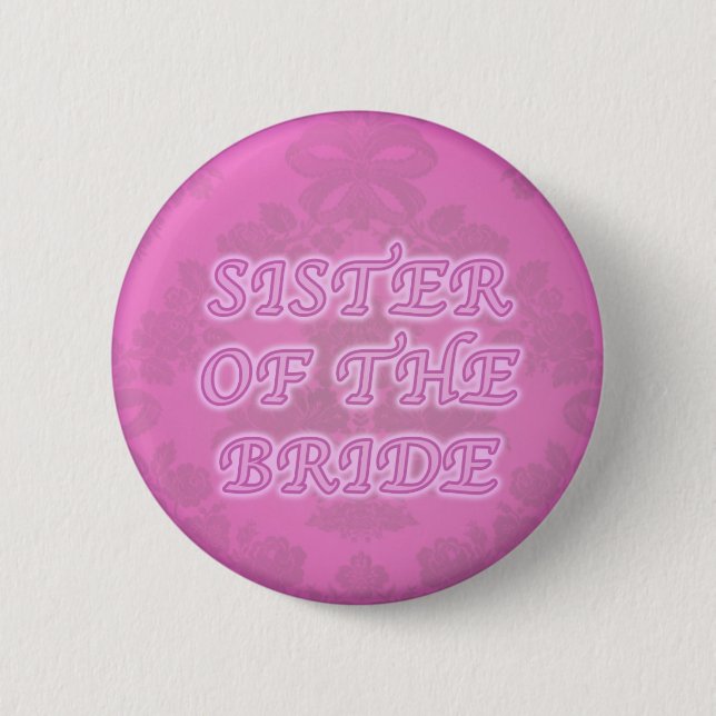 Badge Rond 5 Cm Soeur du bouton de jeune mariée (Devant)