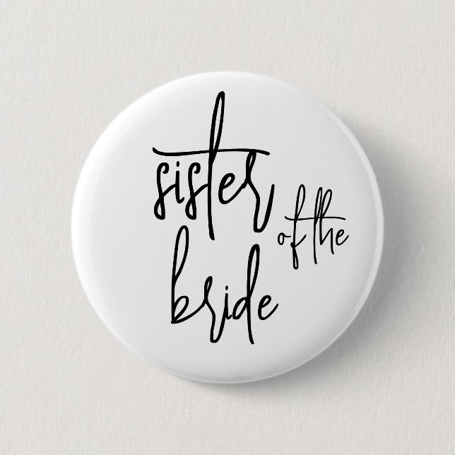 Badge Rond 5 Cm Soeur du bouton de la mariée (Devant)