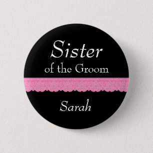 Badge Rond 5 Cm SOEUR du nom fait sur commande Y139 de mariage de