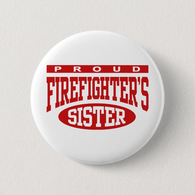 Badge Rond 5 Cm Soeur du pompier (Devant)