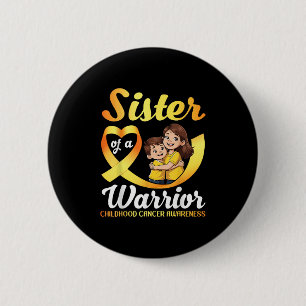 Badge Rond 5 Cm Soeur D'Un Guerrier Bro De Sensibilisation Au Canc