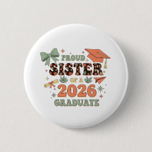 Badge Rond 5 Cm Sœur fière de terminale 2026 d'un membre de la fam