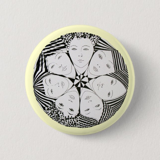 Badge Rond 5 Cm Soeurs (Devant)
