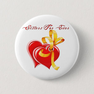 Badge Rond 5 Cm Soeurs Pour Tous Les Coeurs