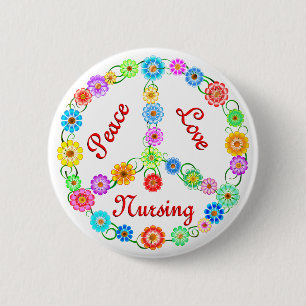 BADGE ROND 5 CM SOINS D'AMOUR DE PAIX
