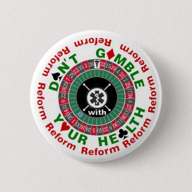 Badge Rond 5 Cm Soins de santé de réforme (Devant)