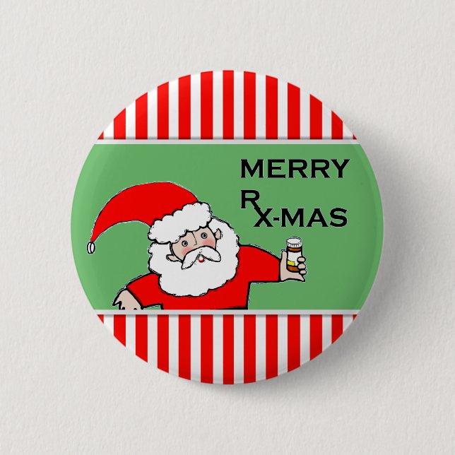 Badge Rond 5 Cm Soins de santé Noël (Devant)