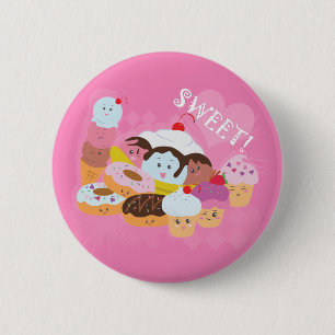 Badge Rond 5 Cm Soins sucrés