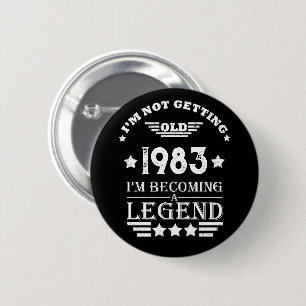 Badge Rond 5 Cm Soirée de 40 ans vintage personnalisée