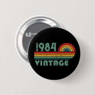 Badge Rond 5 Cm Soirée de 40 ans vintage personnalisée
