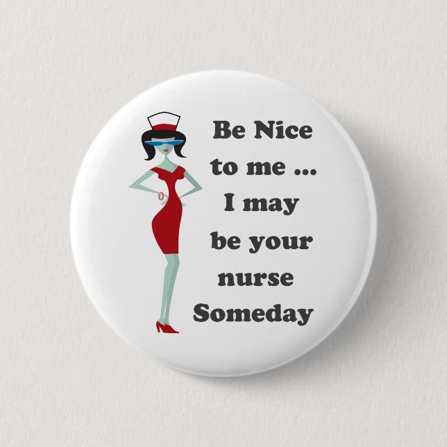 Badge Rond 5 Cm Sois gentil avec moi (Devant)