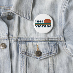 Badge Rond 5 Cm Soixante-dix vintages fête du 80e anniversaire