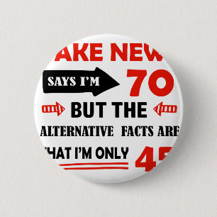 Badge Rond 5 Cm soixante-dixième cadeaux d'anniversaire an