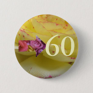 Badge Rond 5 Cm Soixantième anniversaire