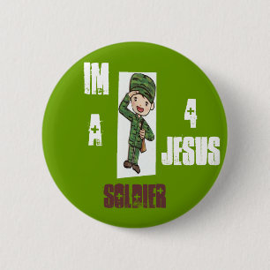 Badge Rond 5 Cm Soldat 4 Jésus