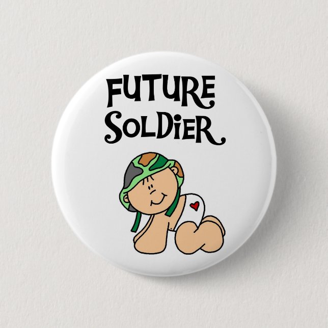 Badge Rond 5 Cm Soldat d'avenir de bébé (Devant)