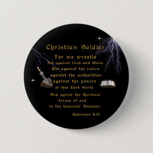 Badge Rond 5 Cm Soldats chrétiens