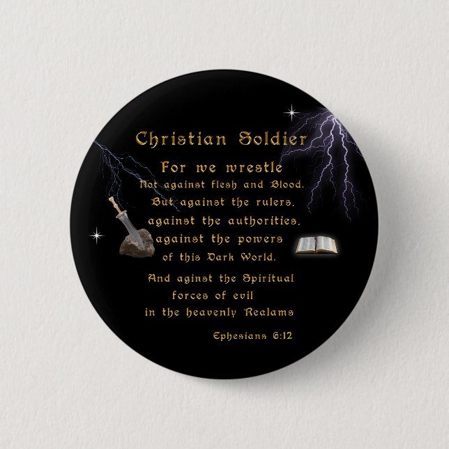 Badge Rond 5 Cm Soldats chrétiens (Devant)