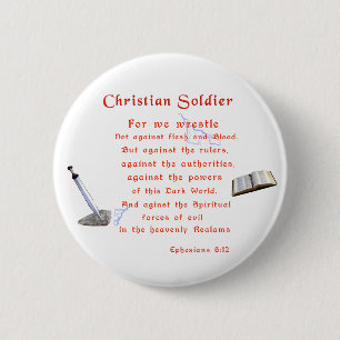 Badge Rond 5 Cm Soldats chrétiens