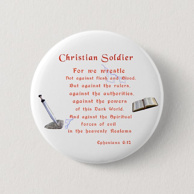 Badge Rond 5 Cm Soldats chrétiens (Devant)