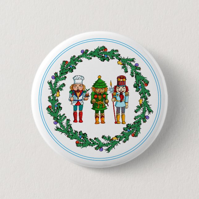 Badge Rond 5 Cm Soldats du Jouet de Noël (Devant)