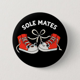 Badge Rond 5 Cm Sole Mates Funny Chaussure Pun Dark BG