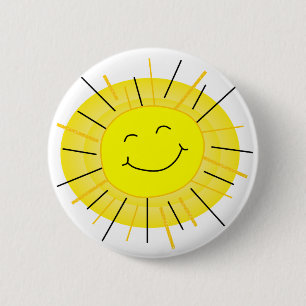 Badge Rond 5 Cm Soleil